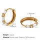 Boucles d'oreilles goutte d'huile blanche en or Image10