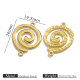 Spirale dorée à double trou Image6