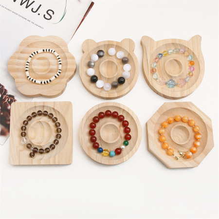 Série Simple Outils de travail de bijoux en bois de couleur unie pour tous les jours 2