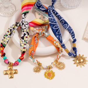 Collier Avec Pendentif Ethnique En Forme De Fleur Pour Femme, 1 Pièce h5 Image3