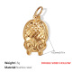 Pendentif double face creux en or Image10