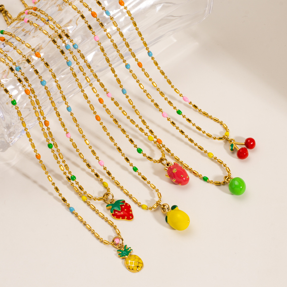 Colliers Pendentifs Pour Femmes En Acier Inoxydable Étanche, Motif Plante Douce, Collection Romantique Image2
