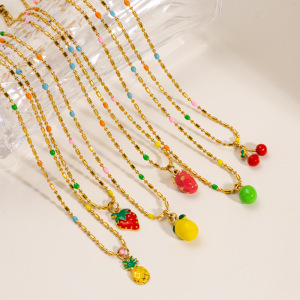 Colliers Pendentifs Pour Femmes En Acier Inoxydable Étanche, Motif Plante Douce, Collection Romantique h5 Image2