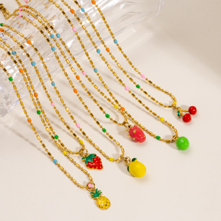 Colliers pendentifs pour femmes en acier inoxydable étanche, motif plante douce, collection romantique 2