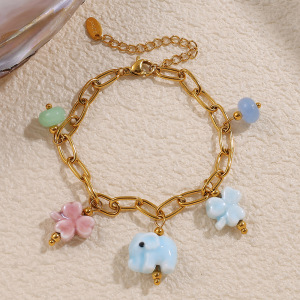 Collier Pendentif Oceanic En Acier Inoxydable Étanche Couleur Or (1 Pièce) h5 Image5