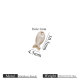 Pendentif goutte d'huile double face en or - petit poisson blanc Image55