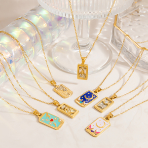 Collier Pendentif Tarot Étanche En Acier Inoxydable (1 Pièce) h5 Image5