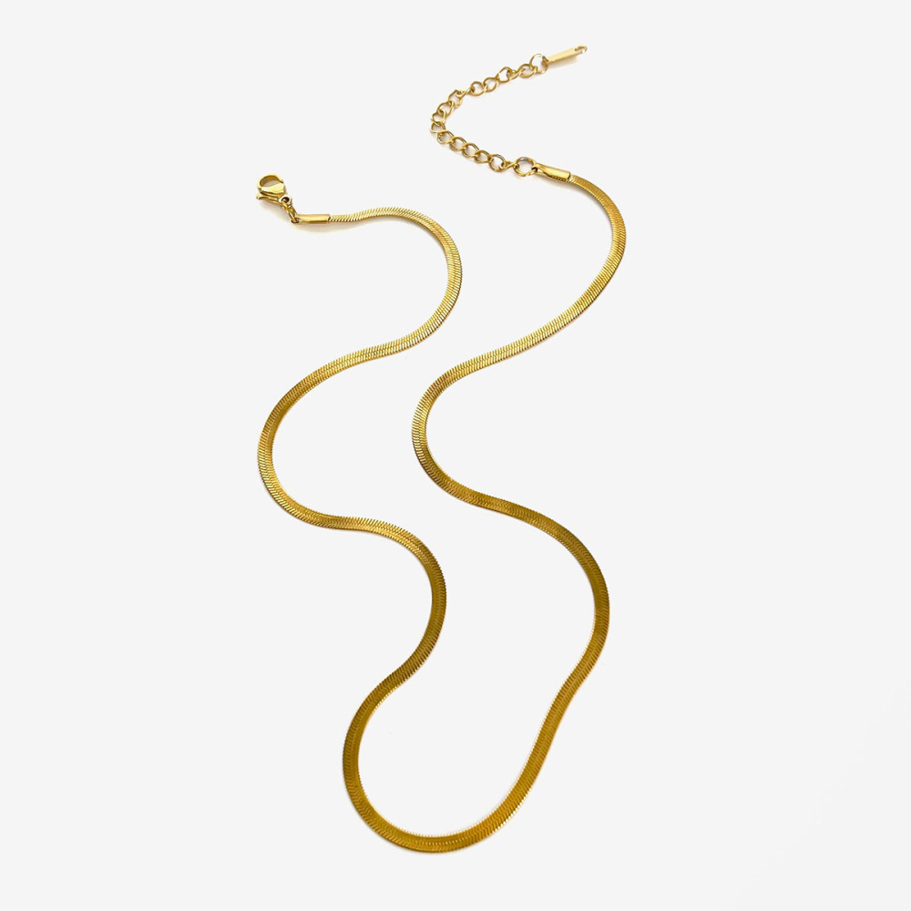 Collier Pendentif Lettre En Acier Inoxydable Étanche Couleur Or Avec Strass 