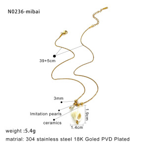 Collier Pendentif Coquillage Coloré 1 Pièce h5 Image2