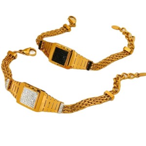 Bracelets Pour Femmes Simple Series Classic Geometric En Acier Inoxydable Étanches h5 Image5