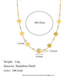 1 Paire De Colliers À Maillons Pour Femmes, En Acier Inoxydable Imperméable, Couleur Unie, Collection Simple Series Daily h5 Image5