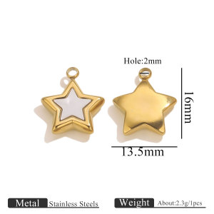 Pendentif Femme Étanche En Acier Inoxydable, Motif Coquillage Étoile (1 Pièce) h5