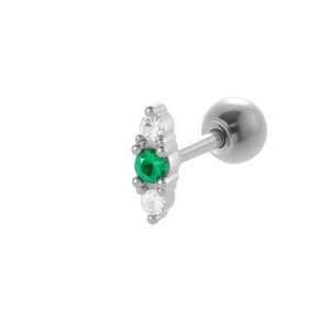Boucles D'Oreilles Piercing Pour Femme, 1 Pièce, Motif Fleur, Cuivre, Or, Zircone h5 