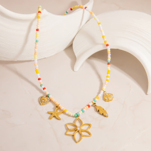 Collier De Perles À Breloques En Forme De Fleur, 1 Pièce h5 Image5