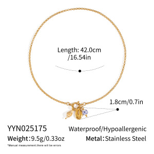 Collier Pendentif En Acier Inoxydable Doré, Étanche, Avec Breloque Coquillage h5 