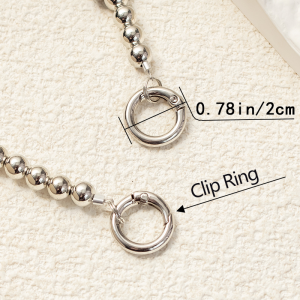 1 Bracelet De Téléphone En Aluminium Argenté, Série Stylish, Motif Cœur h5 Image6