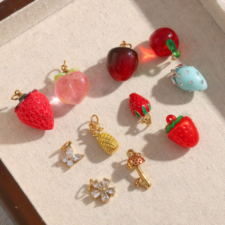 1 paire de pendentifs pour femmes en acier inoxydable étanches avec motif de plante quotidienne 2