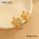 Boucles d'oreilles tortue carapace blanche Image2
