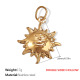 Pendentif double face creux en or Image9