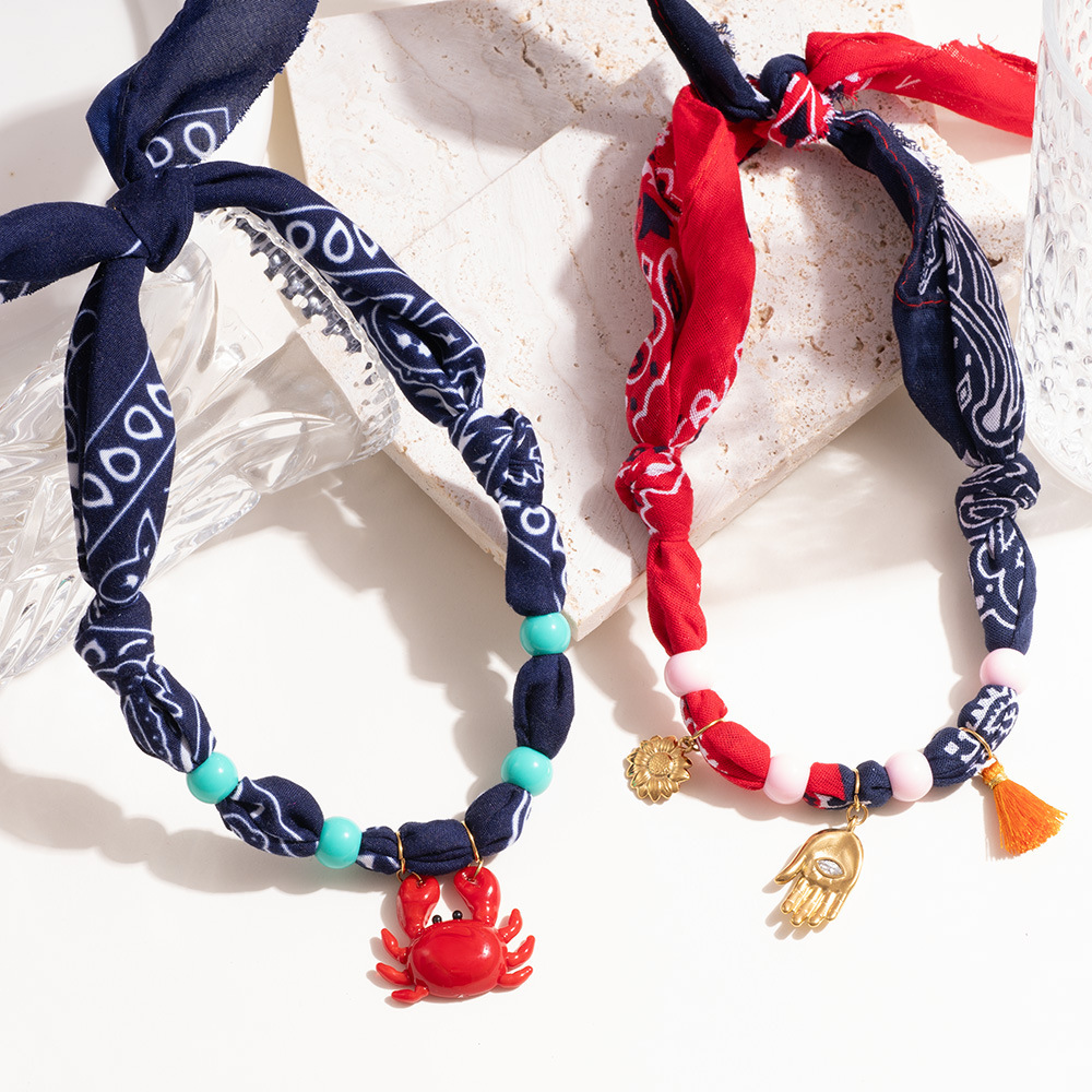 Collier Pendentif Femme En Acier Inoxydable, Couleur Or, Motif Crabe (1 Pièce) Image3