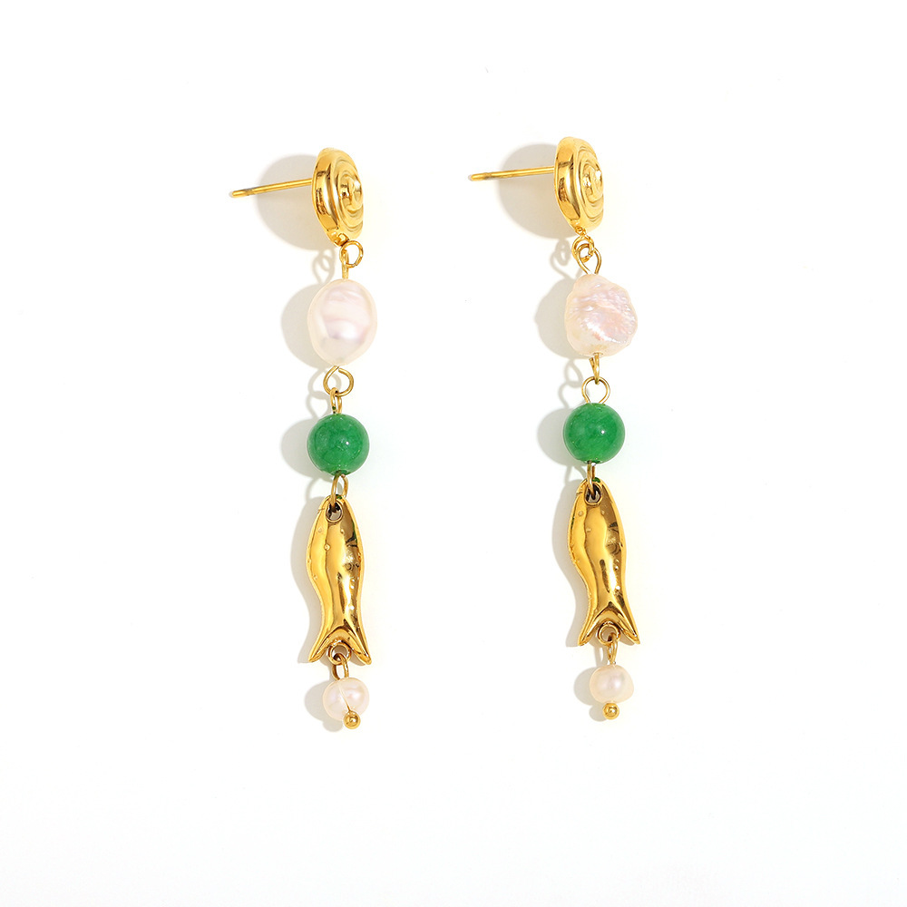 Boucles D'Oreilles Pendantes Pour Femme, Élégantes Et Imperméables, En Acier Inoxydable, Motif Animal, Collection Simple Series (1 Paire).