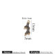 Pendentif double face en or avec goutte d'huile - branche d'arbre noire Image57