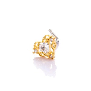 1 Pièce De Piercing De Nez En Zircon Couleur Cuivre Doré h5 