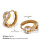 Petites boucles d'oreilles en diamant blanc Image10