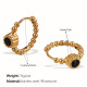 Boucles d'oreilles créoles en or et diamants noirs Image4