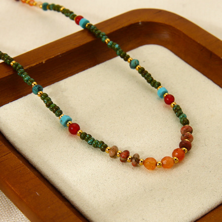 Collier de perles en pierres naturelles classiques 1 pièce 2
