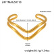 Bracelet ouvert en fil torsadé double couche d'or Z477 Image9