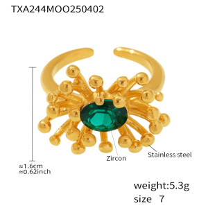 Ensemble De Boucles D'Oreilles Rétro À Fleurs En Acier Inoxydable Étanche Couleur Or Pour Femme (1 Pièce) h5 