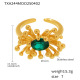 TXA244-Bague étamine zircon vert-taille 7 