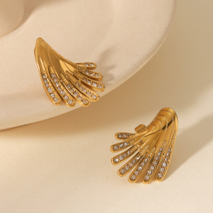 1 Paire De Boucles D'Oreilles Élégantes, Légères Et Luxueuses En Acier Inoxydable Imperméable Pour Femmes h5 Image6