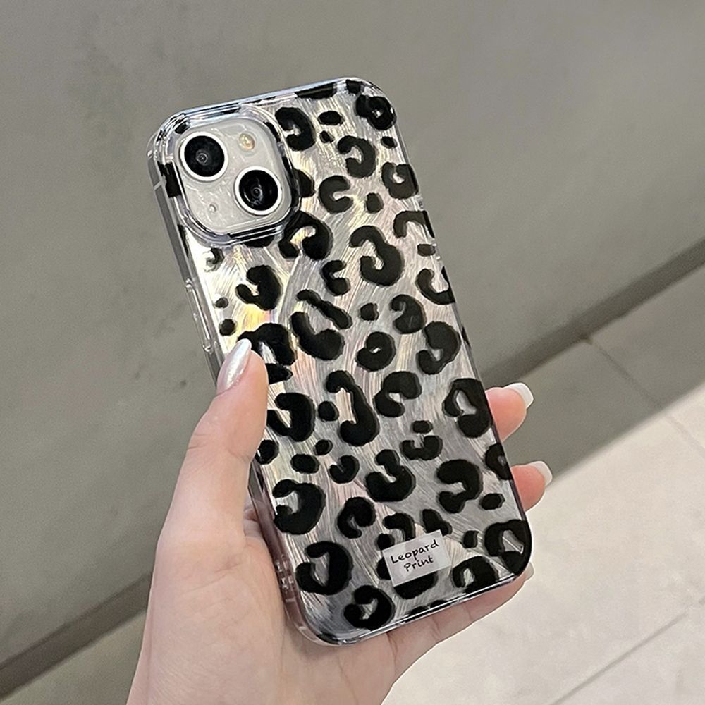 1 Paire De Coques De Téléphone En Tpu À Imprimé Léopard, Tendance Et Polyvalentes 
