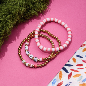 Bracelet De Perles Pour Femme, 1 Pièce, En Pâte Polymère Et Acier Inoxydable, Étanche. h5 Image5