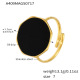 A409-Bague en émail noir/N°7 Image2