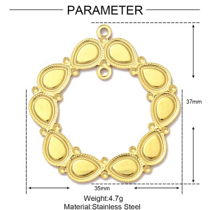 Pendentif Femme Daily Flower En Acier Inoxydable Étanche Couleur Or (1 Pièce) - Collection Classique h5 