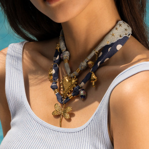Collier Pendentif Romantique En Acier Inoxydable Imperméable Couleur Or h5 Image3