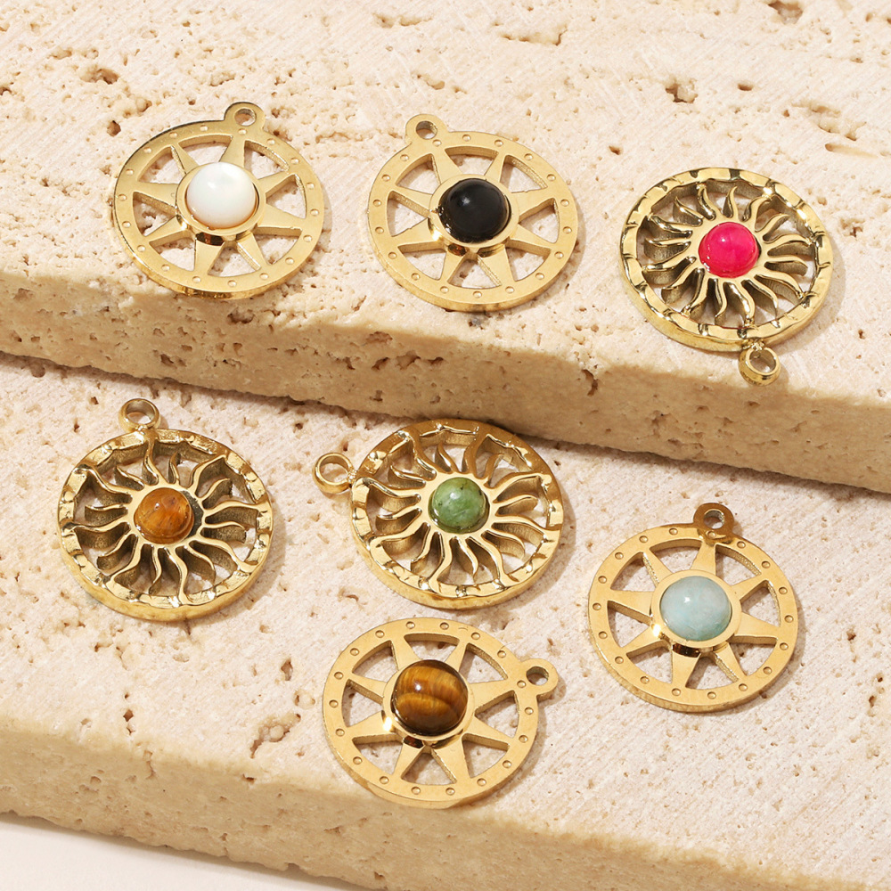 Pendentif Classique Pour Femme En Pierres Naturelles Colorées, 1 Pièce Image4