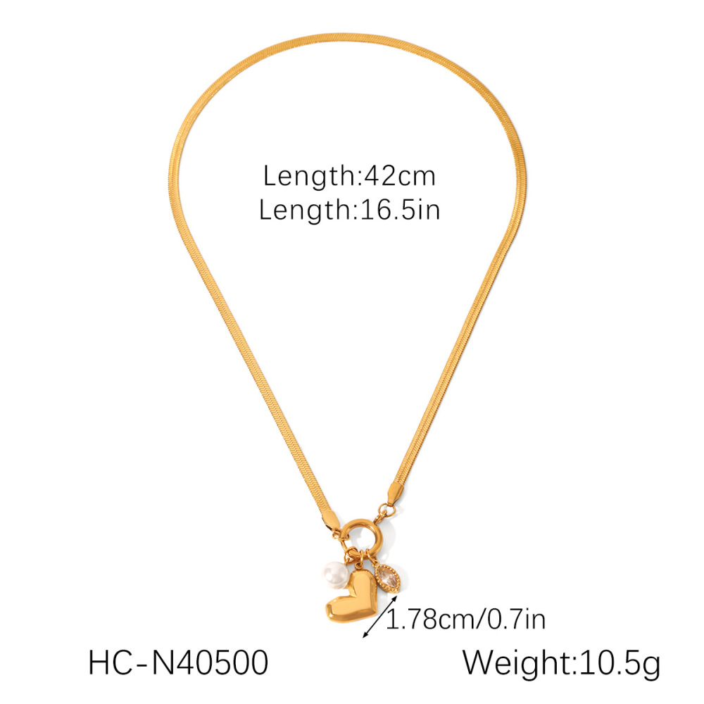 Colliers Pendentifs Pour Femmes, Simples Et Élégants, En Acier Inoxydable, Étanches, Couleur Or Et Perle. Image2