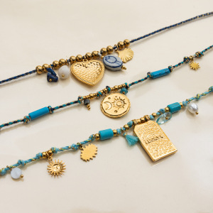 Collier Pendentif Classique Pour Femme En Acier Inoxydable, Couleur Or, Orné D'Un Motif Calaïte Et D'Un Tarot. h5 Image6