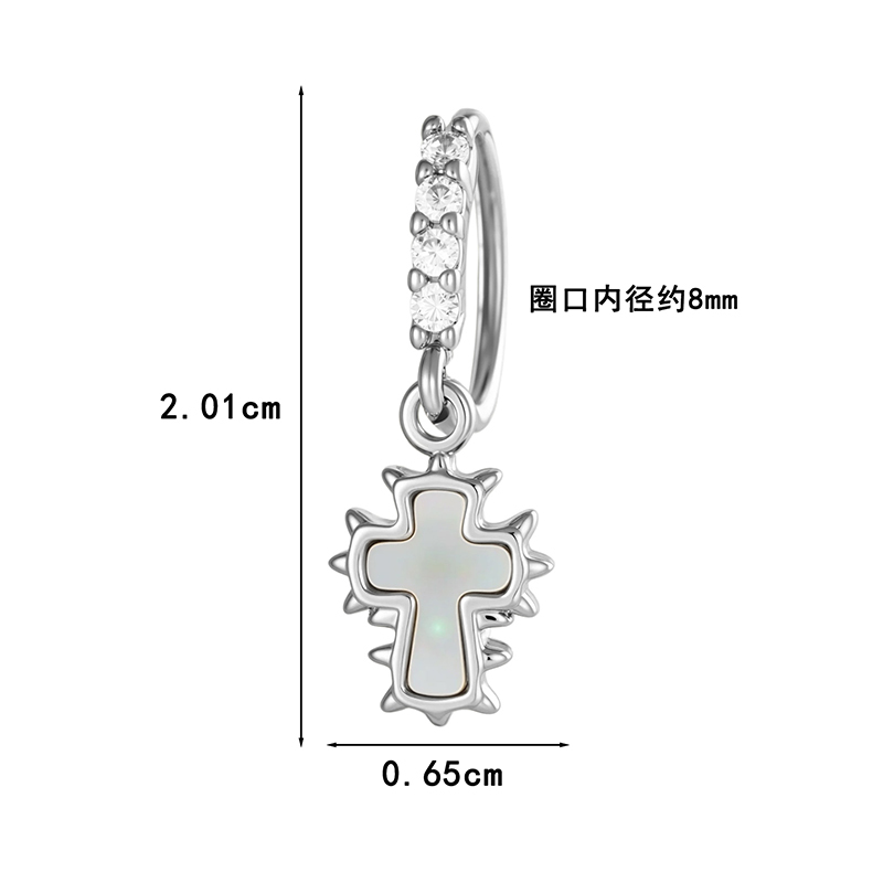 1 Anneau De Nez En Cuivre Et Zircon Croisé Image2