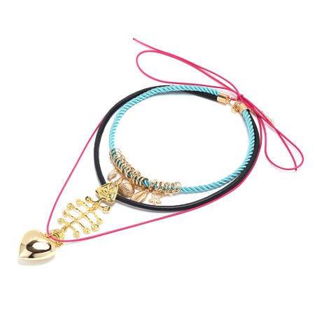 Ensemble de colliers en alliage avec poisson 2