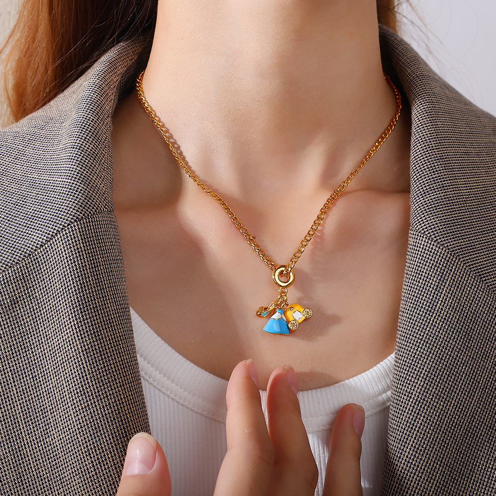 Collier Pendentif Diy Étanche En Acier Inoxydable (1 Pièce) Image4