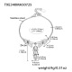 TXE340-Bracelet cloche en acier 14,5+3,5 cm Image4