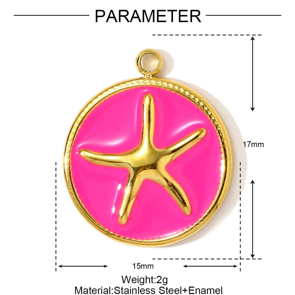 Pendentif Femme En Acier Inoxydable Étanche, Motif Poisson Romantique (1 Pièce) h5Image2