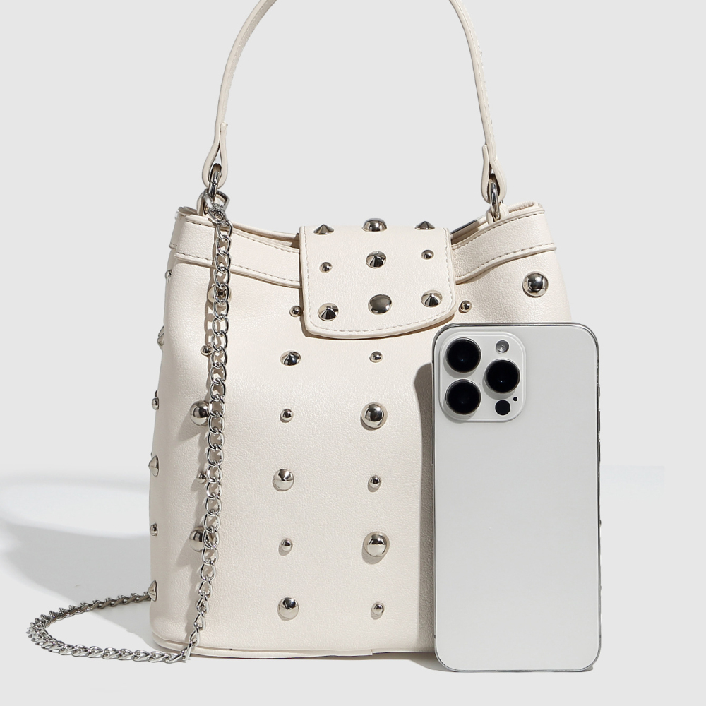 Sac À Bandoulière Pour Femme, Série Mode Haut De Gamme, Rivet Métallique, 1 Pièce h5Image3