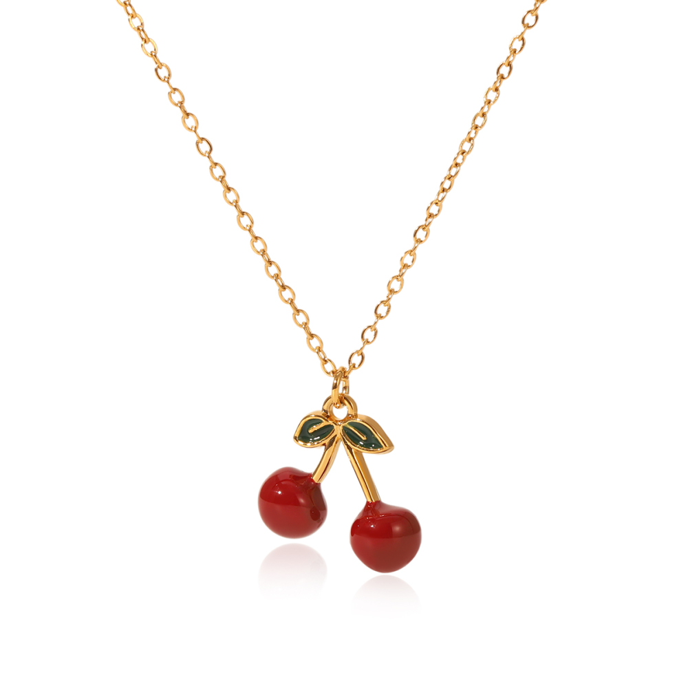 1 Paire De Colliers Pendentifs Pour Femmes, Collection Simple Series Daily Plant, En Acier Inoxydable Étanche 