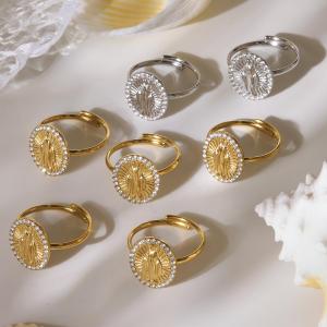 Ensemble De Bijoux Pour Femme Avec Figurine Rétro, En Acier Inoxydable, Étanche, Couleur Or Et Zircon. h5 Image6
